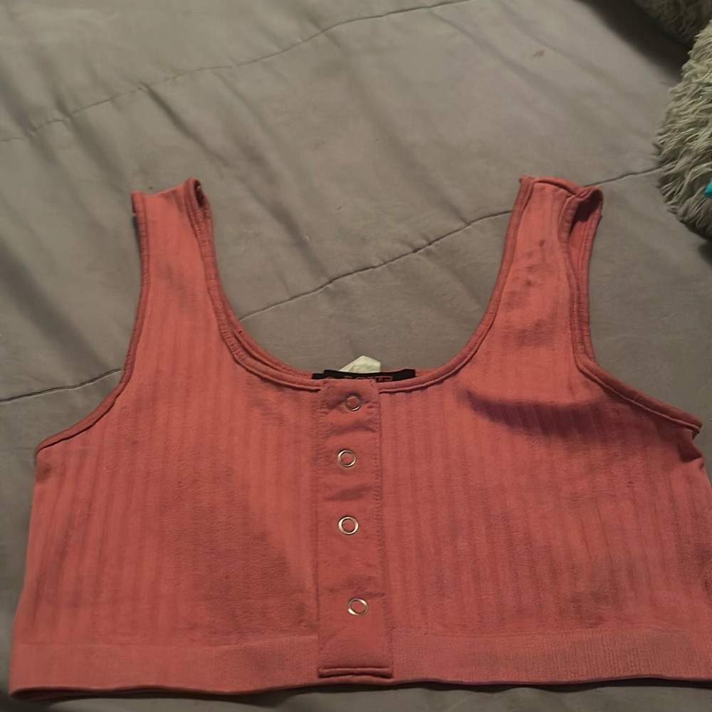 Pink love nation crop top